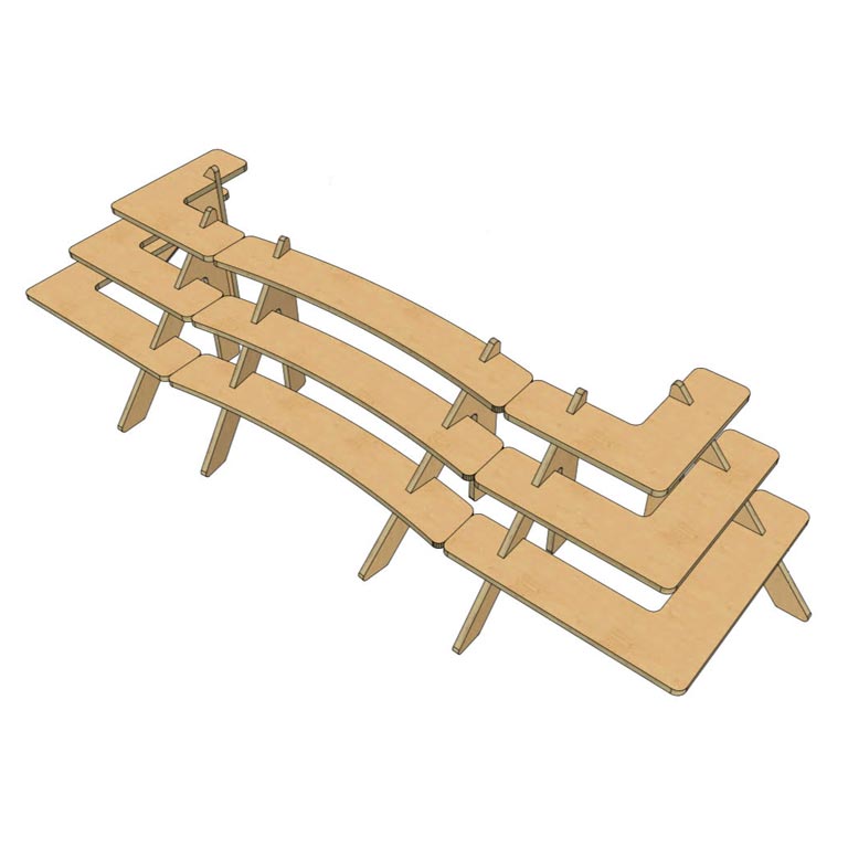 4 piece combo 2 corners